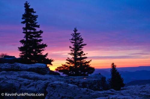 Bear Rocks Autumn Sunrise Dolly Sods Wilderness - West Virginia