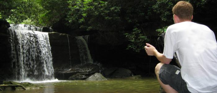 Kevin at 27 foot falls